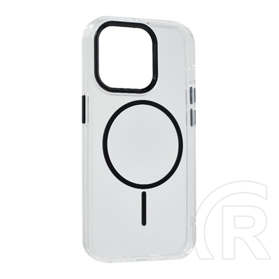 Gigapack Apple iPhone 14 szilikon telefonvédő (műanyag hátlap, kameravédő, magsafe, légpárnás sarok) fekete