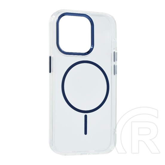 Gigapack Apple iPhone 14 szilikon telefonvédő (műanyag hátlap, kameravédő, magsafe, légpárnás sarok) sötétkék