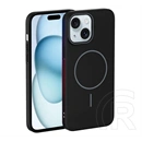 Gigapack Apple iPhone 14 szilikon telefonvédő (műanyag hátlap, ütésállóság, légpárnás sarok, kameravédő, magsafe) fekete