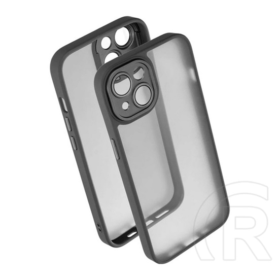 Gigapack Apple iPhone 14 szilikon telefonvédő (ütésállóság, akril hátlap, kameravédő) fekete