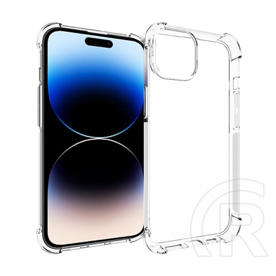 Gigapack Apple iPhone 15 Plus szilikon telefonvédő (közepesen ütésálló, légpárnás sarok) átlátszó