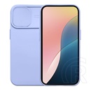 Gigapack Apple iPhone 15 Plus szilikon telefonvédő (matt, mikrofiber plüss belső, kamera védelem) lila