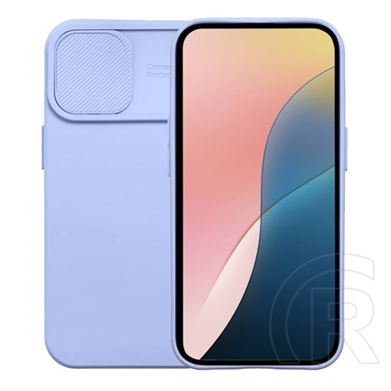 Gigapack Apple iPhone 15 Plus szilikon telefonvédő (matt, mikrofiber plüss belső, kamera védelem) lila
