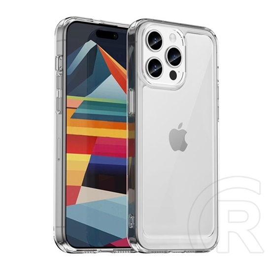 Gigapack Apple iPhone 15 Pro Max műanyag telefonvédő (szilikon keret, közepesen ütésálló, átlátszó hátlap) átlátszó