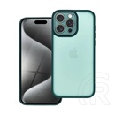 Gigapack Apple iPhone 15 Pro Max szilikon telefonvédő (ütésállóság, akril hátlap, kameravédő) sötétzöld