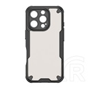 Gigapack Apple iPhone 15 Pro defender szilikon védő (ütésállóság, légpárnás sarok, akril hátlap, kameravédő) fekete
