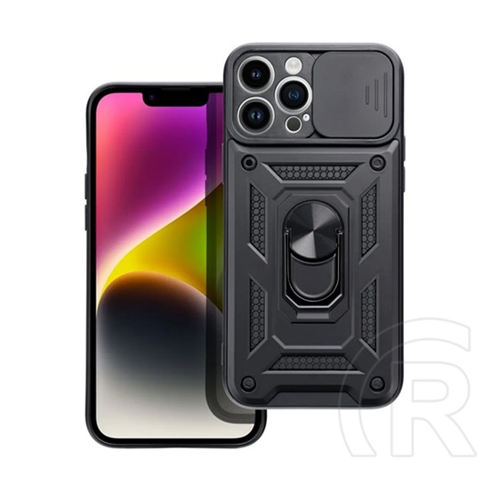 Gigapack Apple iPhone 15 Pro defender védő (közepesen ütésálló,  belső, telefontartó gyűrű, kamera védelem) fekete