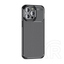 Gigapack Apple iPhone 15 Pro szilikon telefonvédő (közepesen ütésálló, légpárnás sarok, karbon minta) fekete