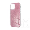 Gigapack Apple iPhone 15 Pro szilikon telefonvédő (műanyag belső, csillogó hátlap) rózsaszín