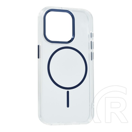 Gigapack Apple iPhone 15 Pro szilikon telefonvédő (műanyag hátlap, kameravédő, magsafe, légpárnás sarok) sötétkék