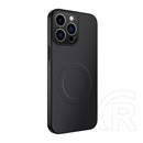 Gigapack Apple iPhone 15 Pro szilikon telefonvédő (műanyag hátlap, karbon minta, magsafe) fekete