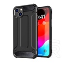 Gigapack Apple iPhone 15 defender telefonvédő (közepesen ütésálló, légpárnás sarok, szilikon belső, fémhatás) fekete