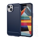 Gigapack Apple iPhone 15 szilikon telefonvédő (közepesen ütésálló, légpárnás sarok, szálcsiszolt, karbon minta) sötétkék