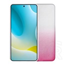 Gigapack Apple iPhone 15 szilikon telefonvédő (műanyag belső, csillogó hátlap) rózsaszín / átlátszó