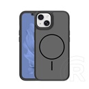 Gigapack Apple iPhone 15 szilikon telefonvédő (műanyag hátlap, ütésállóság, légpárnás sarok, kameravédő, magsafe) fekete