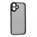 Gigapack Apple iPhone 16 Plus szilikon telefonvédő (ütésállóság, akril hátlap, kameravédő) fekete