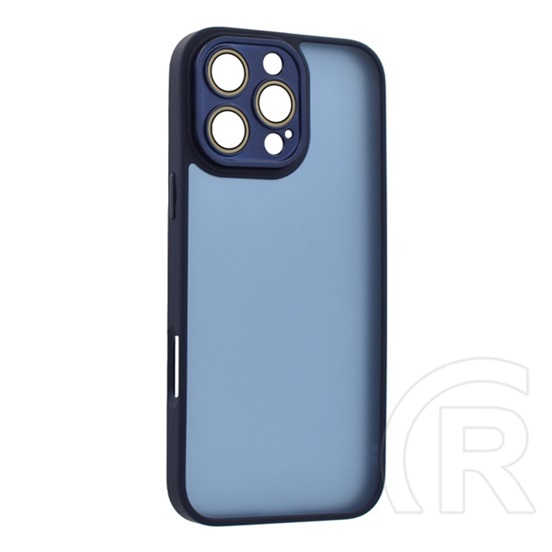 Gigapack Apple iPhone 16 Pro Max szilikon telefonvédő (ütésállóság, akril hátlap, kameravédő) sötétkék