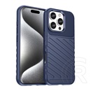Gigapack Apple iPhone 16 Pro Max szilikon telefonvédő (ütésállóság, csíkos, dombor minta) sötétkék