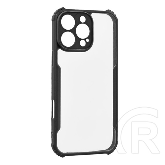 Gigapack Apple iPhone 16 Pro Max szilikon telefonvédő (ütésállóság, légpárnás sarok, akril hátlap, kameravédő) fekete