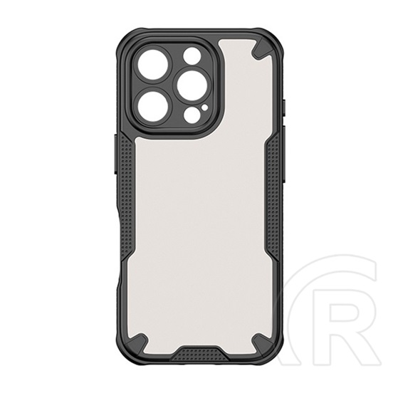Gigapack Apple iPhone 16 Pro defender szilikon védő (ütésállóság, légpárnás sarok, akril hátlap, kameravédő) fekete
