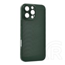 Gigapack Apple iPhone 16 Pro műanyag telefonvédő (légáteresztő, lyukacsos, kameravédő) sötétzöld