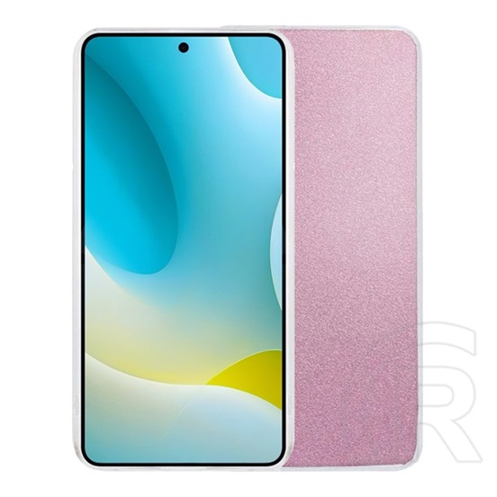 Gigapack Apple iPhone 16 Pro szilikon telefonvédő (műanyag belső, csillogó hátlap) rózsaszín
