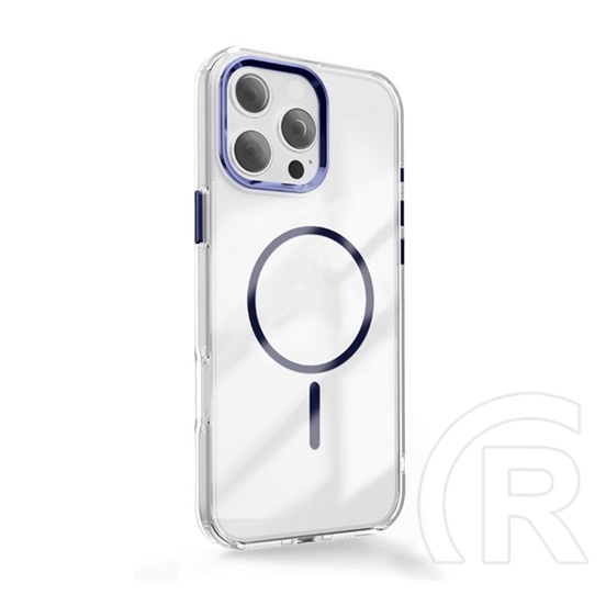 Gigapack Apple iPhone 16 Pro szilikon telefonvédő (műanyag hátlap, kameravédő, magsafe, légpárnás sarok) sötétkék