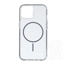 Gigapack Apple iPhone 16 Pro szilikon telefonvédő (ultravékony, műanyag hátlap, magsafe, légpárnás sarok) sötétszürke