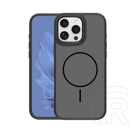 Gigapack Apple iPhone 16 Pro szilikon védő (műanyag hátlap, ütésállóság, légpárnás sarok, kameravédő, magsafe) fekete