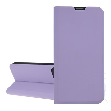 Gigapack Apple iPhone 16 Pro tok álló, bőr hatású (flip, szilikon belső, oldalra nyíló, asztali tartó, kártyazseb) lila