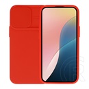 Gigapack Apple iPhone 16 szilikon telefonvédő (matt, mikrofiber plüss belső, kameravédő) piros
