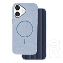 Gigapack Apple iPhone 16 szilikon telefonvédő (műanyag hátlap, kameravédő, magsafe, csillogó) világoskék