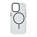 Gigapack Apple iPhone 16 szilikon telefonvédő (műanyag hátlap, kameravédő, magsafe, légpárnás sarok) fekete