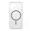 Gigapack Apple iPhone 16 szilikon telefonvédő (ultravékony, műanyag hátlap, magsafe, légpárnás sarok) fekete