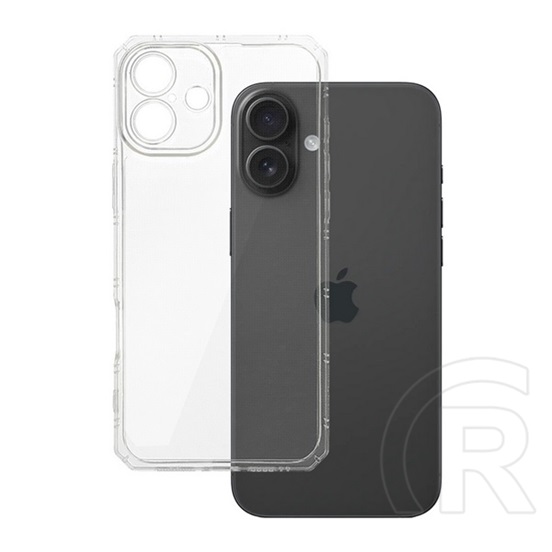 Gigapack Apple iPhone 16 szilikon telefonvédő (ütésállóság, légpárnás keret) átlátszó