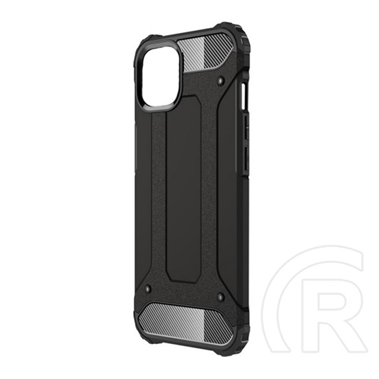 Gigapack Apple iPhone 16e defender szilikon telefonvédő (ütésállóság, légpárnás sarok, fémhatás) fekete