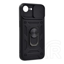 Gigapack Apple iPhone 16e defender szilikon telefonvédő (ütésállóság, tartógyűrű, kameravédő) fekete