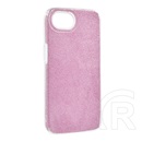 Gigapack Apple iPhone 16e szilikon telefonvédő (műanyag belső, csillogó hátlap) rózsaszín