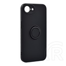 Gigapack Apple iPhone 16e szilikon telefonvédő (tartógyűrű, mikrofiber plüss belső, mágneses, kameravédő) fekete