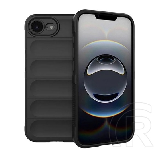 Gigapack Apple iPhone 16e szilikon telefonvédő (ütésállóság, kameravédő, 3d) fekete