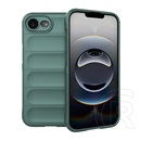 Gigapack Apple iPhone 16e szilikon telefonvédő (ütésállóság, kameravédő, 3d) sötétzöld