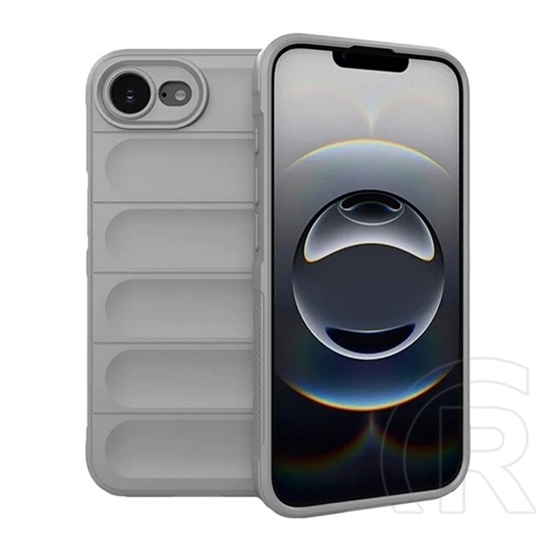 Gigapack Apple iPhone 16e szilikon telefonvédő (ütésállóság, kameravédő, 3d) világosszürke