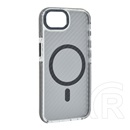 Gigapack Apple iPhone 16e szilikon védő (ütésállóság, légpárnás sarok, karbon minta, wireless, magsafe) sötétszürke