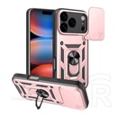 Gigapack Apple iPhone 17 Pro Max defender szilikon telefonvédő (ütésállóság, tartógyűrű, kameravédő) rozéarany