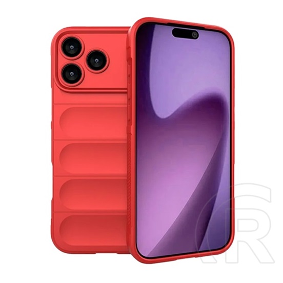 Gigapack Apple iPhone 17 Pro Max szilikon telefonvédő (ütésállóság, kameravédő, 3d) piros