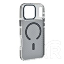 Gigapack Apple iPhone 17 Pro Max szilikon védő (ütésálló, légpárnás sarok, karbon minta, wireless, magsafe) sötétszürke