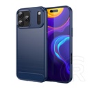 Gigapack Apple iPhone 17 Pro Max szilikon védő (ütésállóság, légpárnás sarok, szálcsiszolt, karbon minta) sötétkék