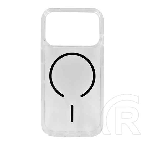 Gigapack Apple iPhone 17 Pro szilikon telefonvédő (ultravékony, műanyag hátlap, magsafe, légpárnás sarok) fekete