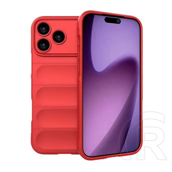 Gigapack Apple iPhone 17 Pro szilikon telefonvédő (ütésállóság, kameravédő, 3d) piros