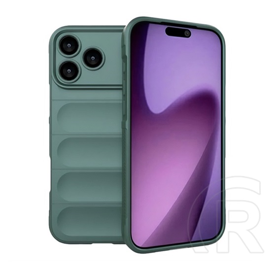 Gigapack Apple iPhone 17 Pro szilikon telefonvédő (ütésállóság, kameravédő, 3d) sötétzöld